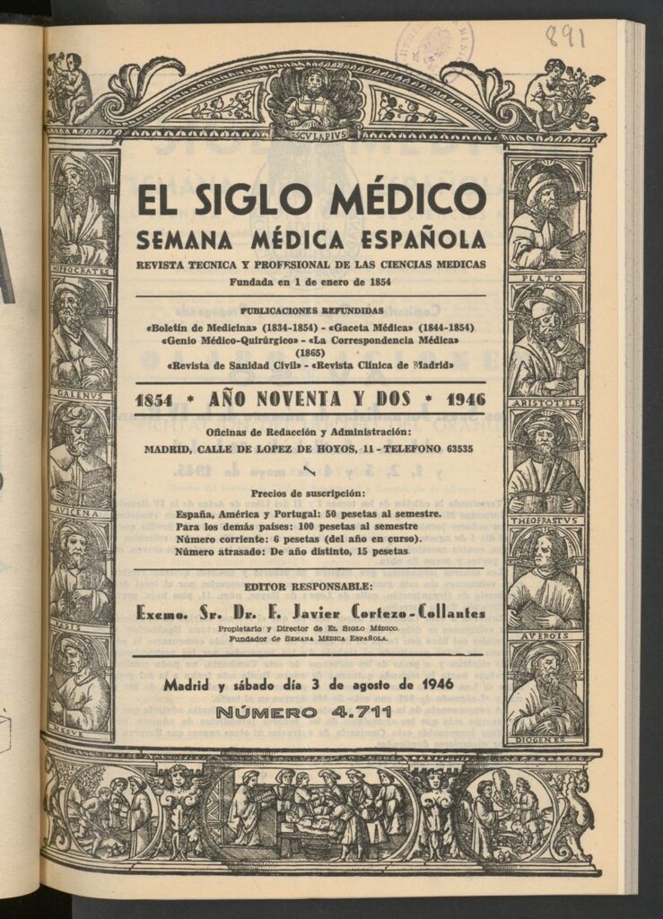 Miniatura de El Siglo médico : boletín de medicina y gaceta médica del 3 de agosto de 1946