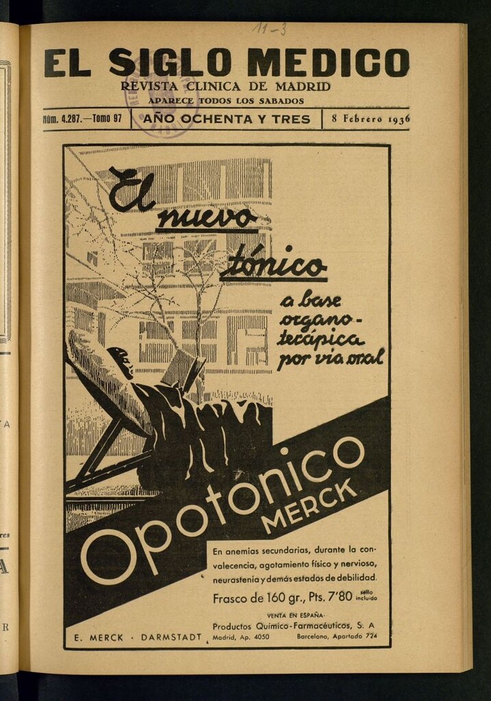 Miniatura de El Siglo médico : boletín de medicina y gaceta médica del 8 de febrero de 1936