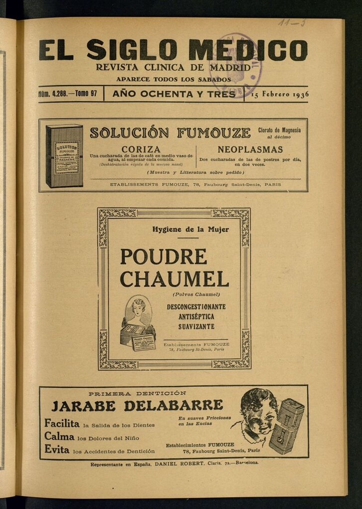 Miniatura de El Siglo médico : boletín de medicina y gaceta médica del 15 de febrero de 1936