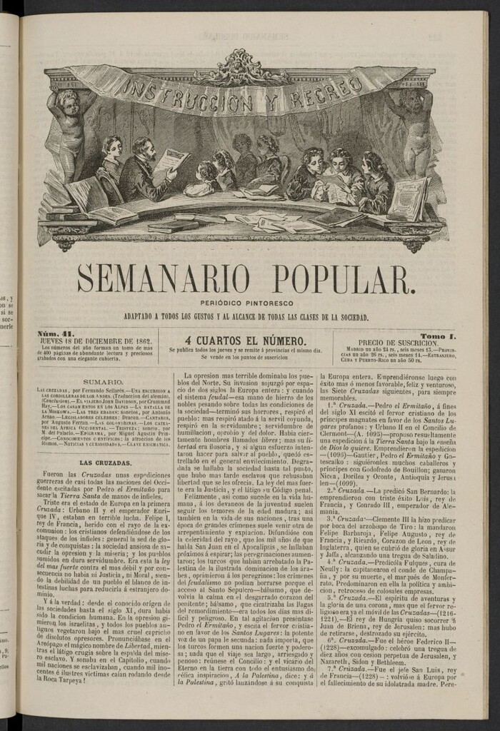 Miniatura de Semanario popular: periódico pintoresco del 18 de diciembre de 1862, nº 41