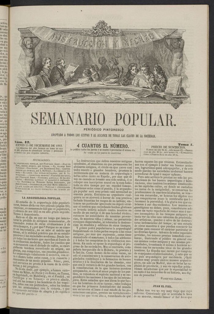 Miniatura de Semanario popular: periódico pintoresco del 25 de diciembre de 1862, nº 42