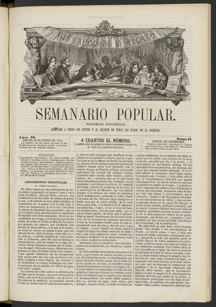 Miniatura de Semanario popular: periódico pintoresco del 28 de enero de 1864, nº 48