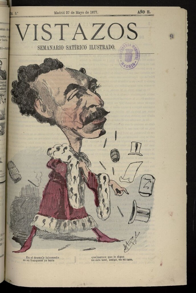 Miniatura de Vistazos: album revista quincenal de caricaturas del 27 de mayo de 1877