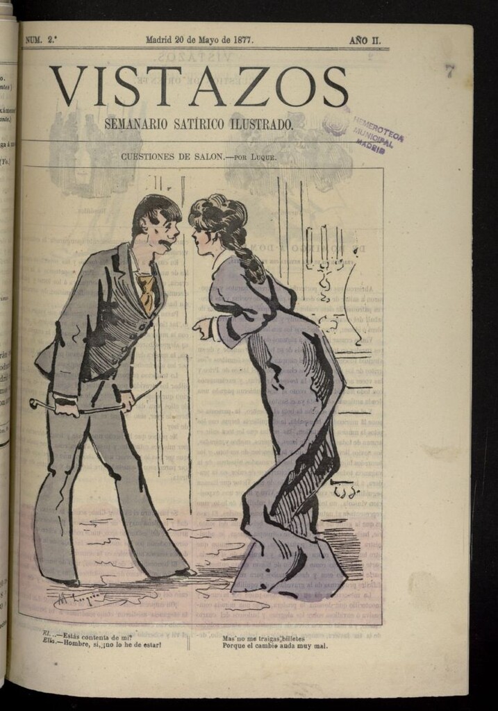 Miniatura de Vistazos: album revista quincenal de caricaturas del 20 de mayo de 1877
