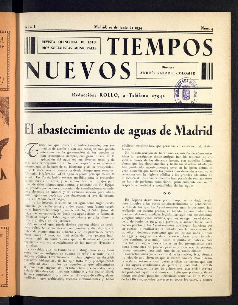 Miniatura de Tiempos Nuevos (Madrid. 1934) del 10 de junio de 1934