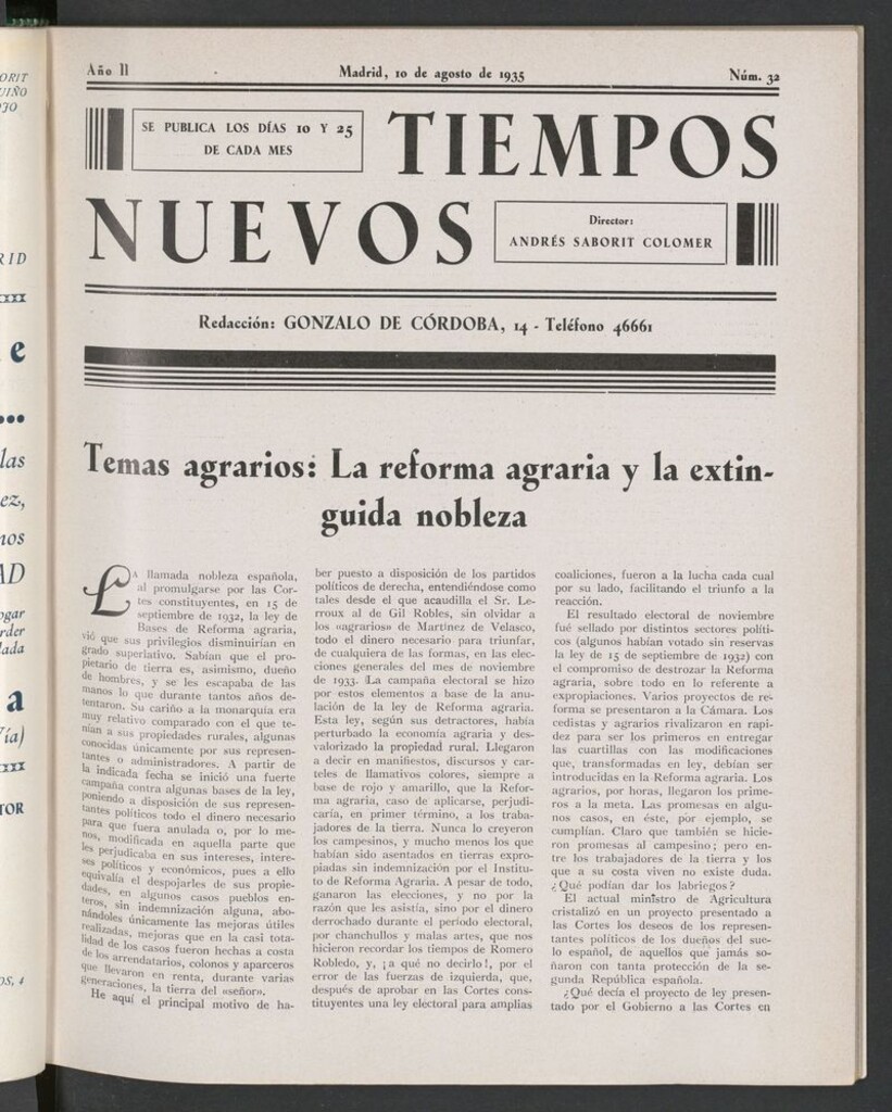 Miniatura de Tiempos Nuevos (Madrid. 1934) del 10 de agosto de 1935