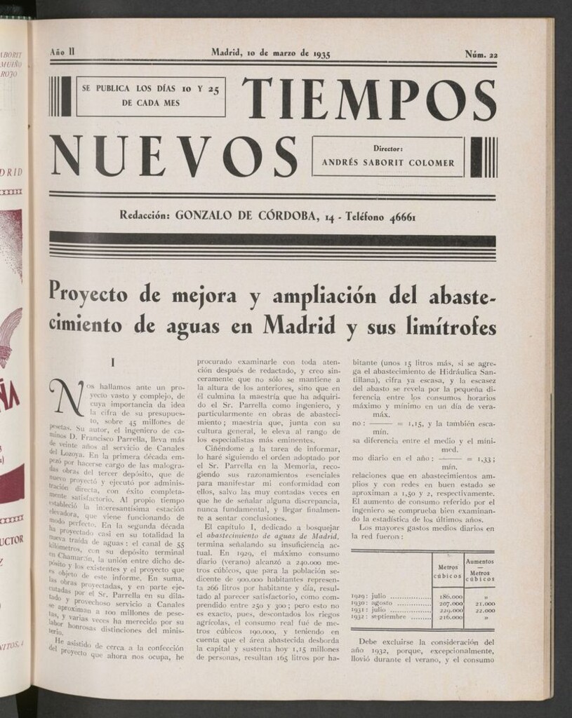 Miniatura de Tiempos Nuevos (Madrid. 1934) del 10 de marzo de 1935