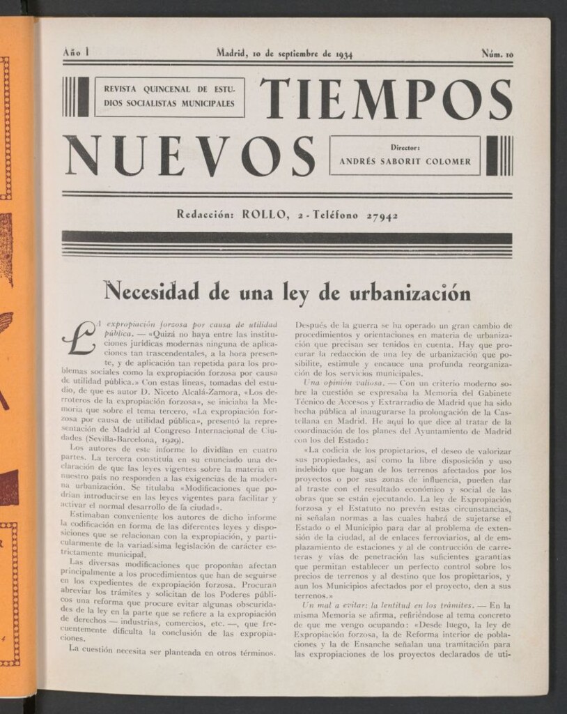 Miniatura de Tiempos Nuevos (Madrid, 1934) del 10 de septiembre de 1934