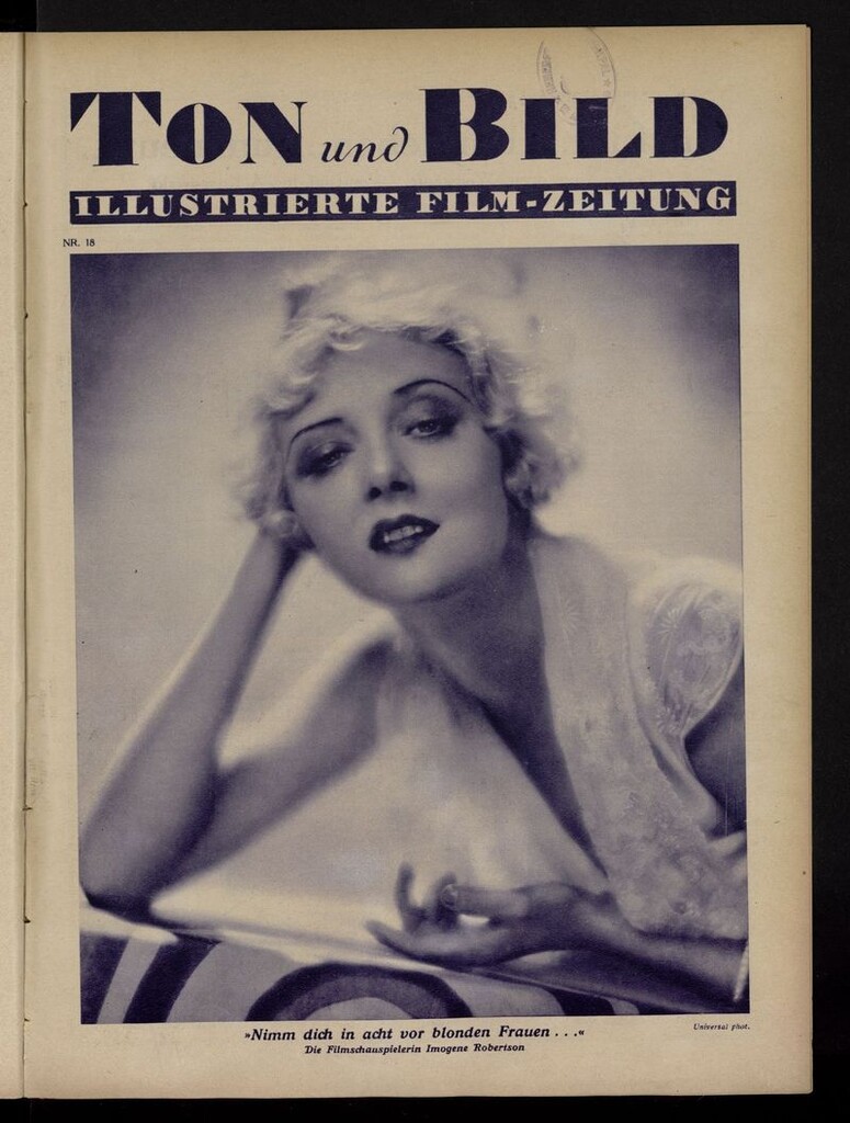 Miniatura de Ton und Bild del año de 1930, nº 18