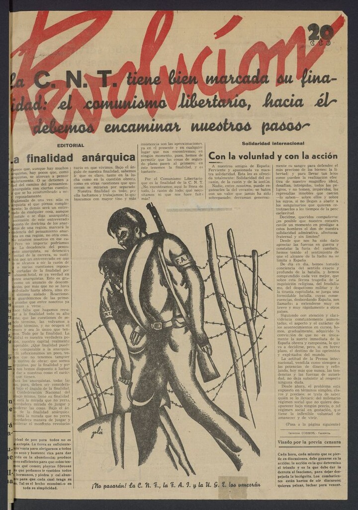 Miniatura de Revolución: semanario del pueblo y para el pueblo del 8 de octubre de 1936
