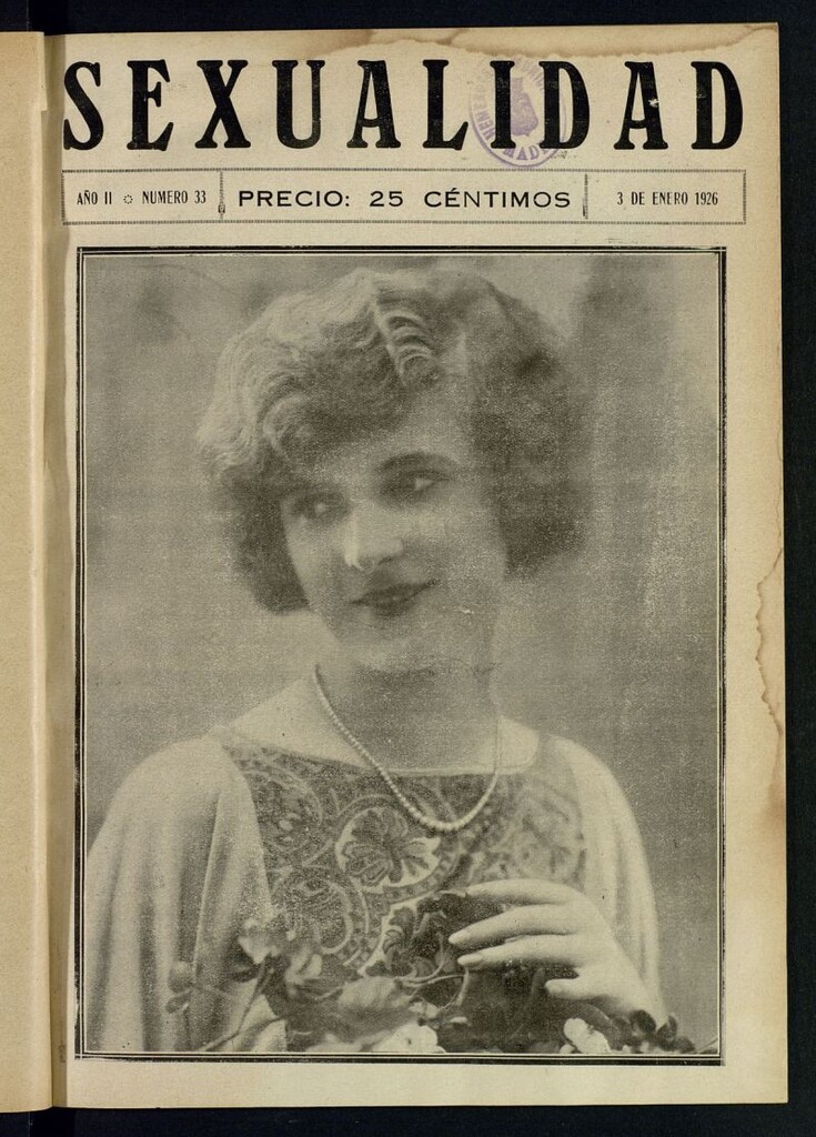 Miniatura de Sexualidad: Revista Ilustrada de Divulgación de Psicopatología Sexual del 3 de enero de 1926