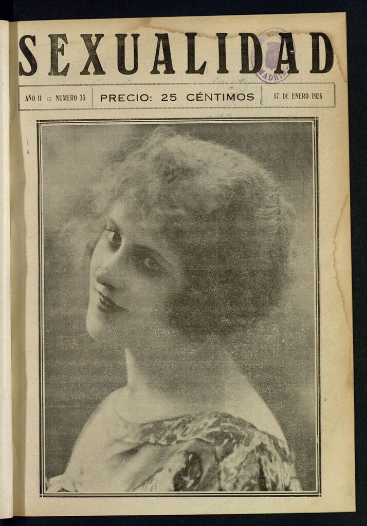 Miniatura de Sexualidad: Revista Ilustrada de Divulgación de Psicopatología Sexual del 17 de enero de 1926
