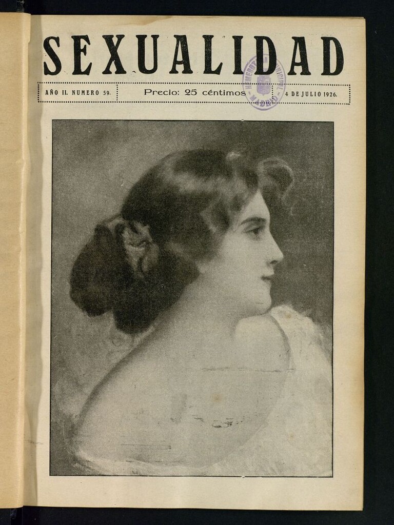 Miniatura de Sexualidad: Revista Ilustrada de Divulgación de Psicopatología Sexual  del 4 de julio de 1926