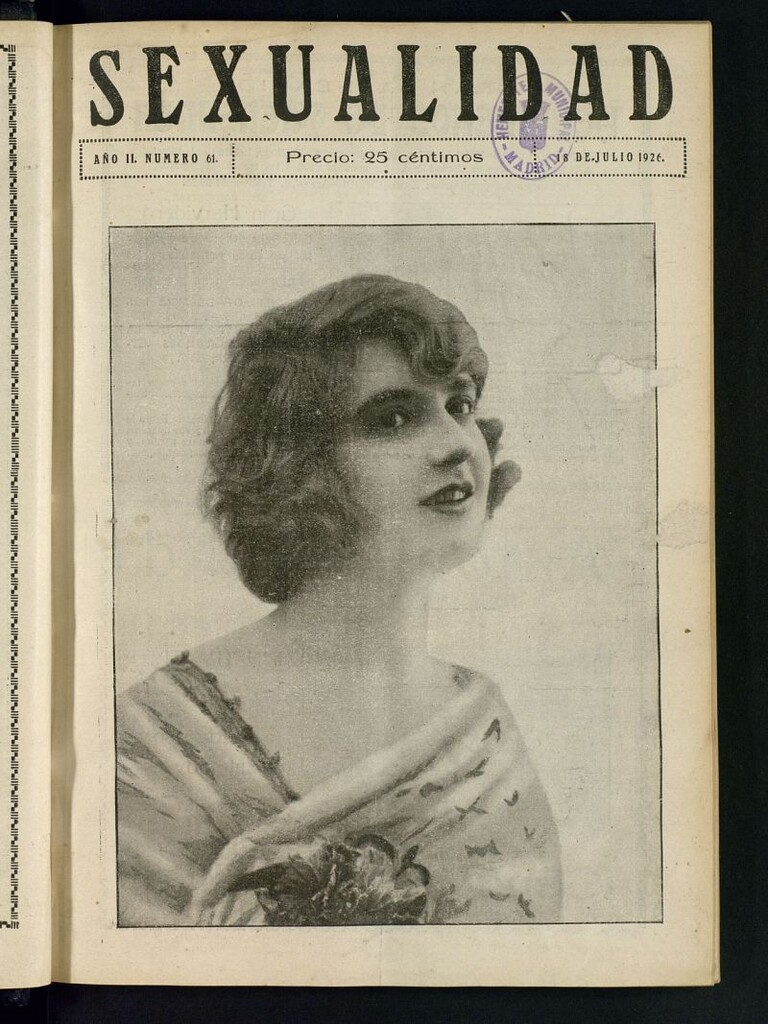Miniatura de Sexualidad: Revista Ilustrada de Divulgación de Psicopatología Sexual  del 18 de julio de 1926