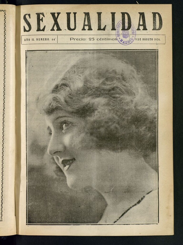 Miniatura de Sexualidad: Revista Ilustrada de Divulgación de Psicopatología Sexual  del 8 de agosto de 1926