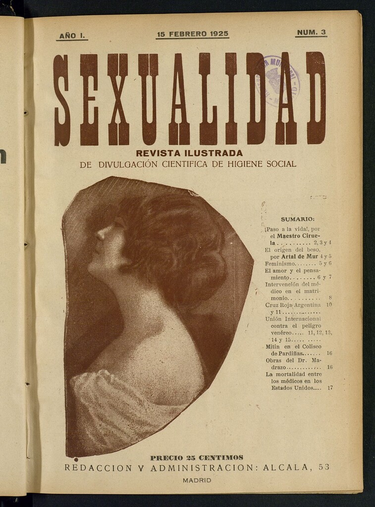 Miniatura de Sexualidad: Revista ilustrada de Divulgación de Psicología Sexual del 15 de febrero de 1925