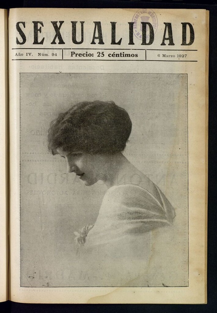 Miniatura de Sexualidad: Revista Ilustrada de Divulgación de Psicopatología Sexual del 6 de marzo de 1927