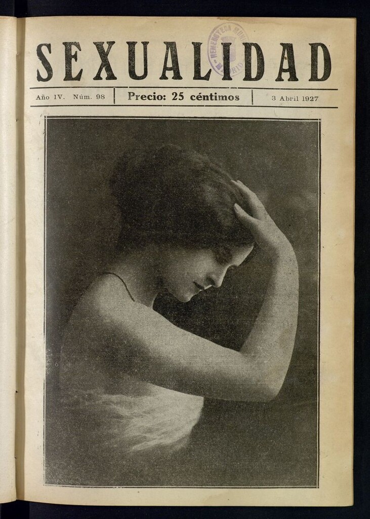 Miniatura de Sexualidad: Revista Ilustrada de Divulgación de Psicopatología Sexual del 3 de abril de 1927