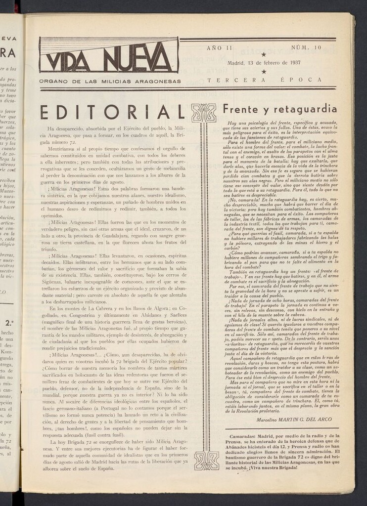 Miniatura de Vida Nueva (Madrid, 1937) del 13 de febrero de 1937
