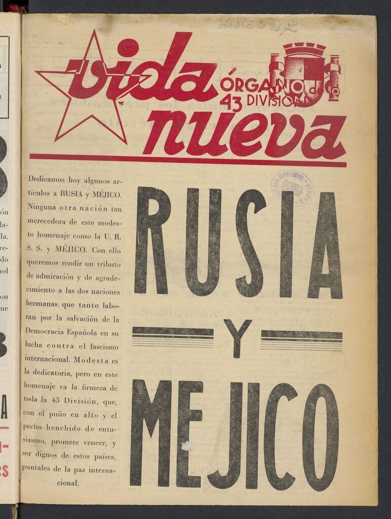 Miniatura de Vida Nueva (Boltaña. 1937) de la segunda semana de diciembre de 1937