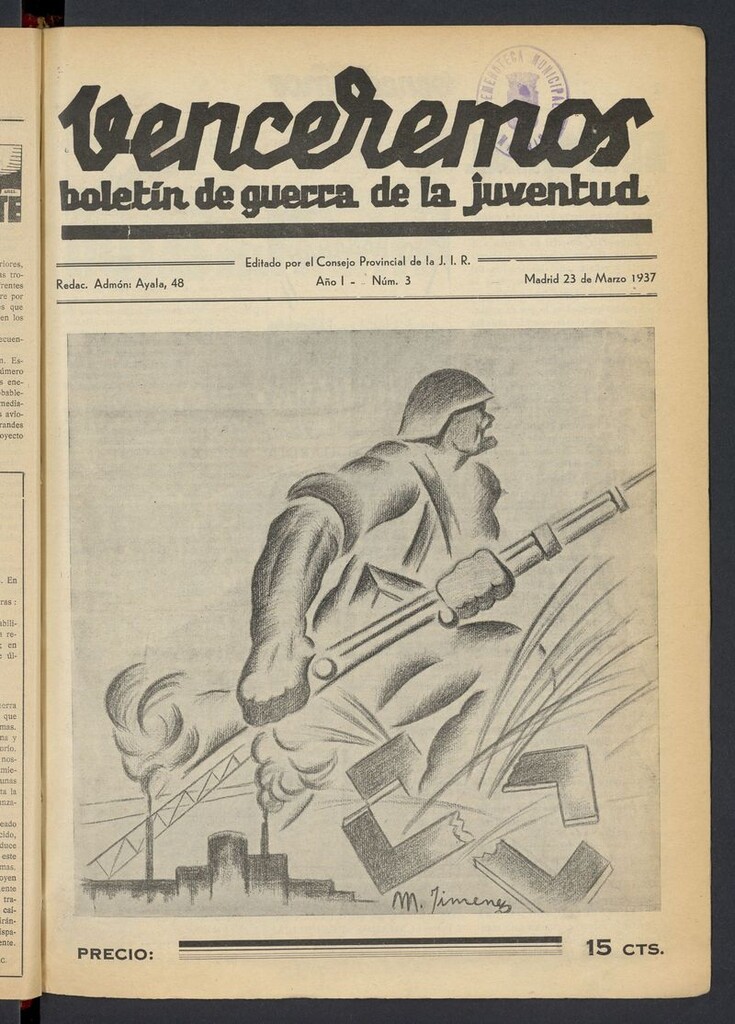 Miniatura de Venceremos: boletín de guerra de la juventud del 23 de marzo de 1937