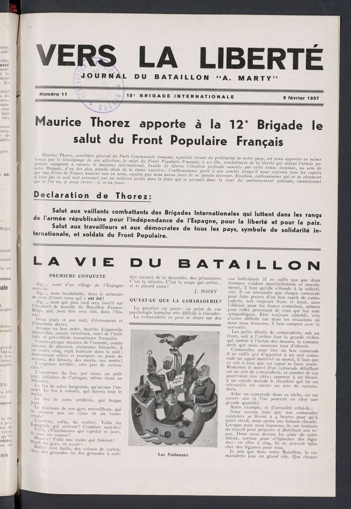 Miniatura de Vers la liberté del 5 de febrero de 1937