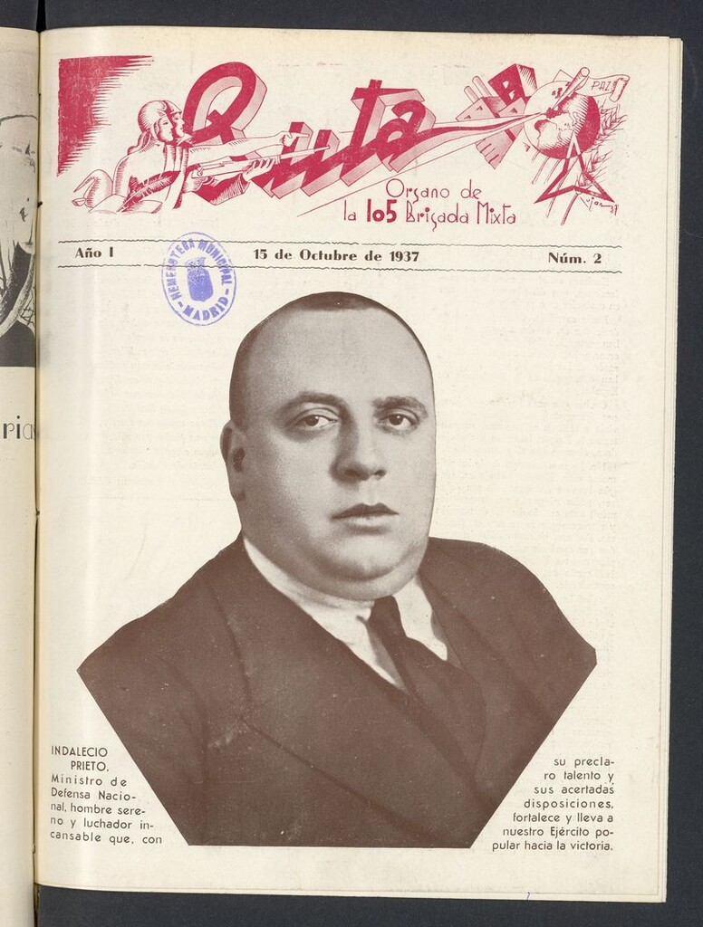 Miniatura de Ruta: órgano de la 105 Brigada Mixta del 15 de octubre de 1937
