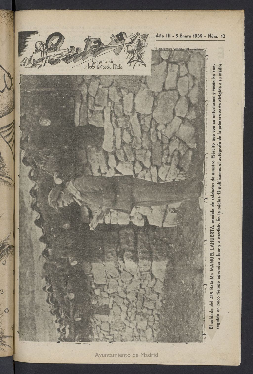 Miniatura de Ruta: órgano de la 105 Brigada Mixta del 5 de enero de 1939