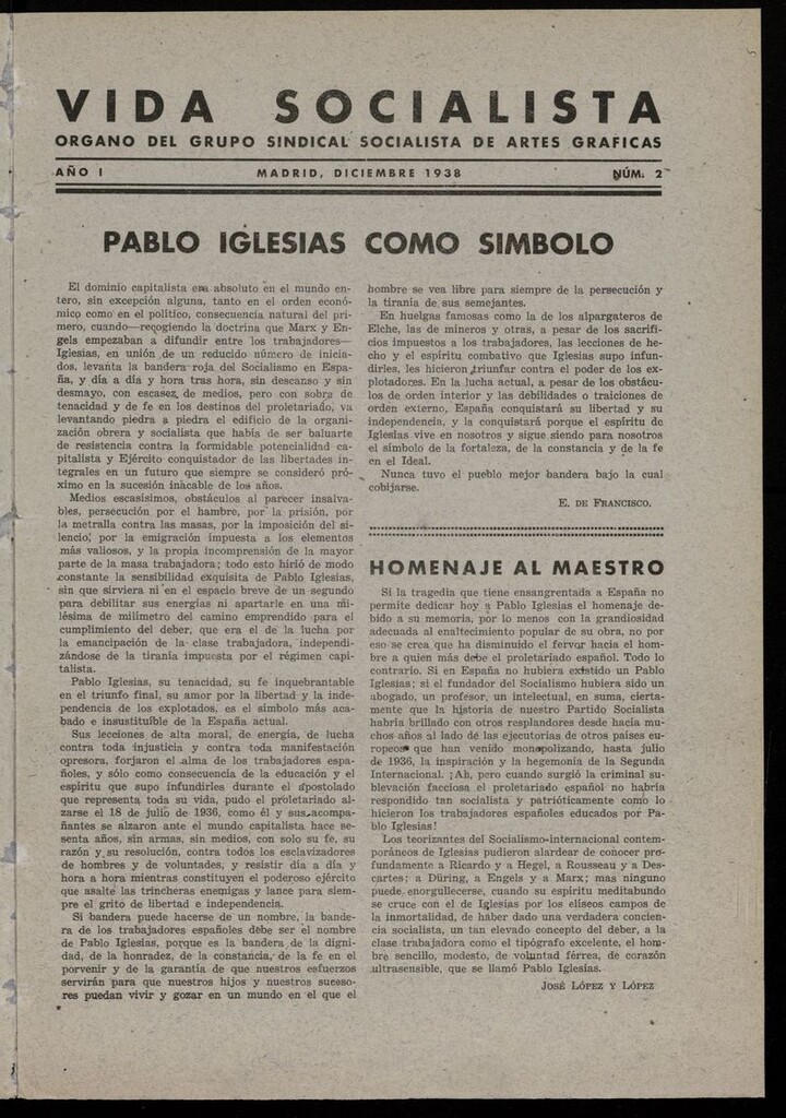 Miniatura de Vida Socialista de diciembre de 1938