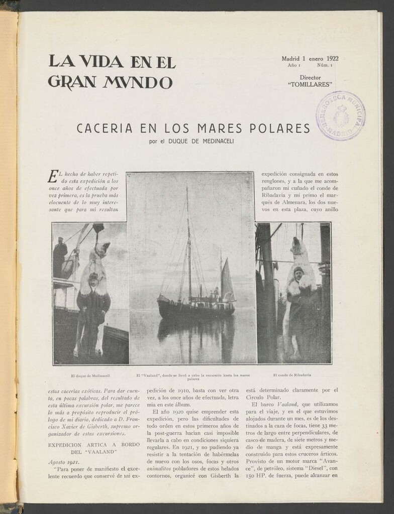 Miniatura de La Vida en el Gran Mundo: revista decenal ilustrada del 1 de enero de 1922