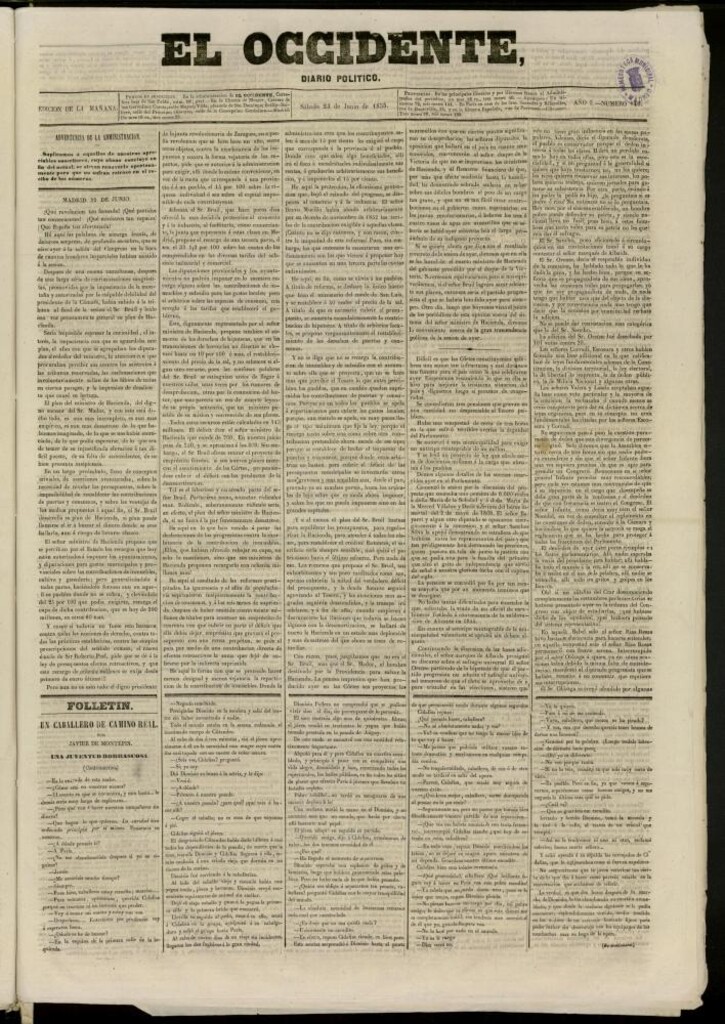 Miniatura de Sancho Panza (Cádiz) del 24 de agosto de 1863