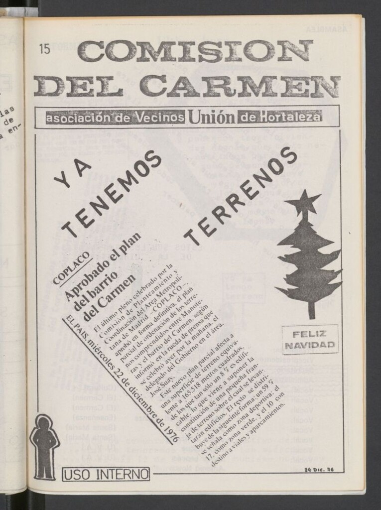 Miniatura de Boletín de la Asociación de Vecinos de Hortaleza: Comisión del Carmen 15