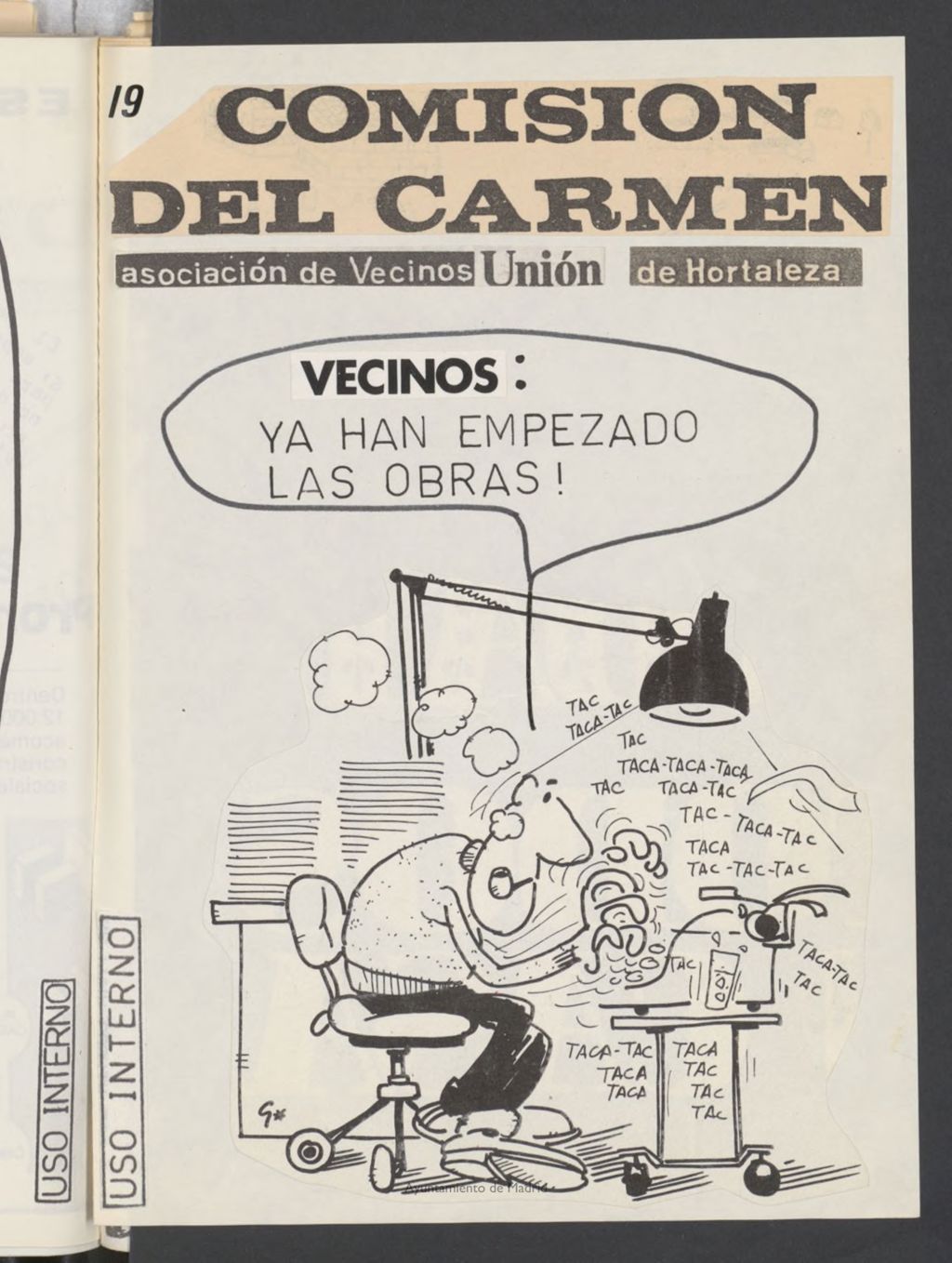 Miniatura de Boletín de la Asociación de Vecinos de Hortaleza: Comisión del Carmen 19