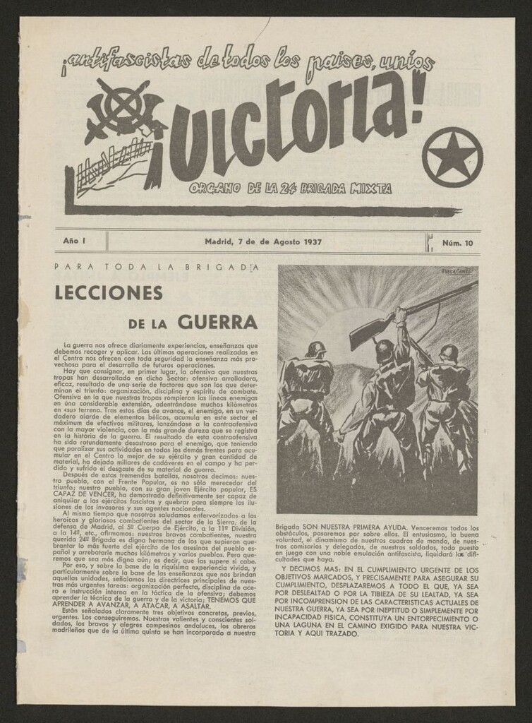 Miniatura de ¡Victoria! : órgano de la 24 Brigada Mixta del 7 de agosto de 1937