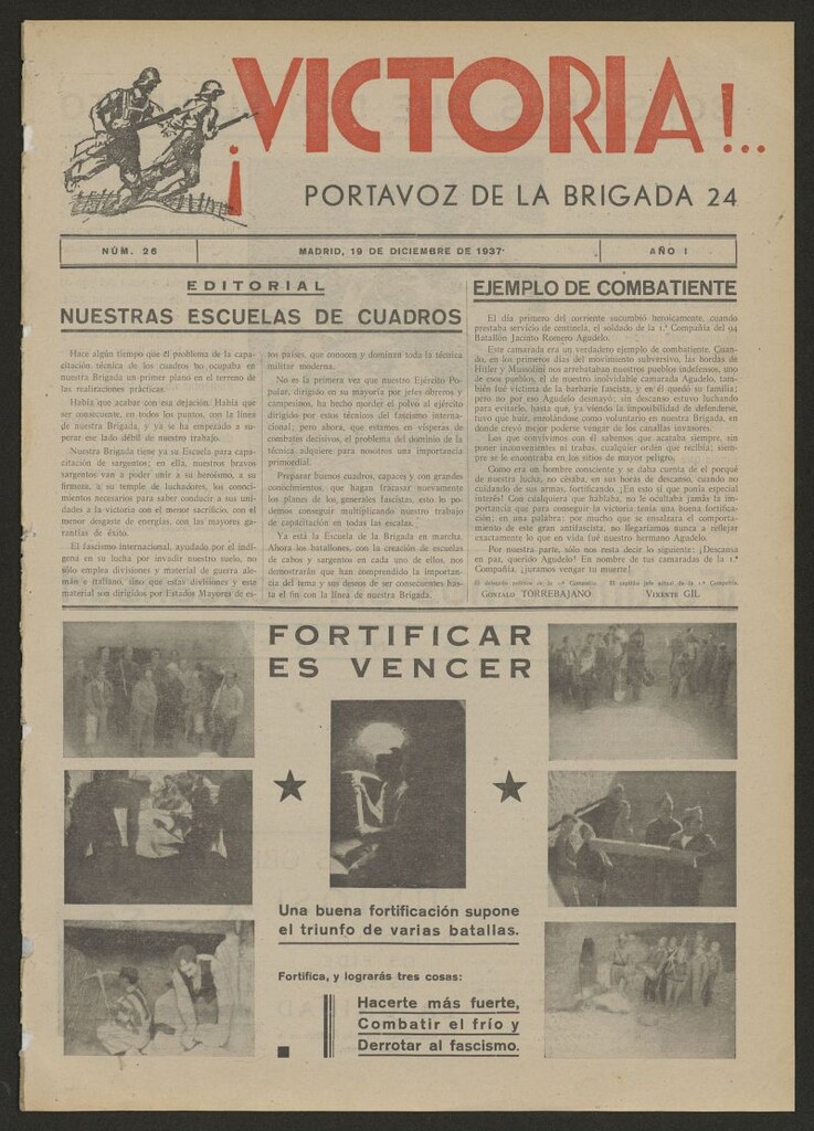 Miniatura de ¡Victoria! : órgano de la 24 Brigada Mixta del 19 de diciembre de 1937