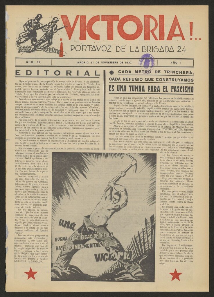 Miniatura de ¡Victoria! : órgano de la 24 Brigada Mixta del 21 de noviembre de 1937
