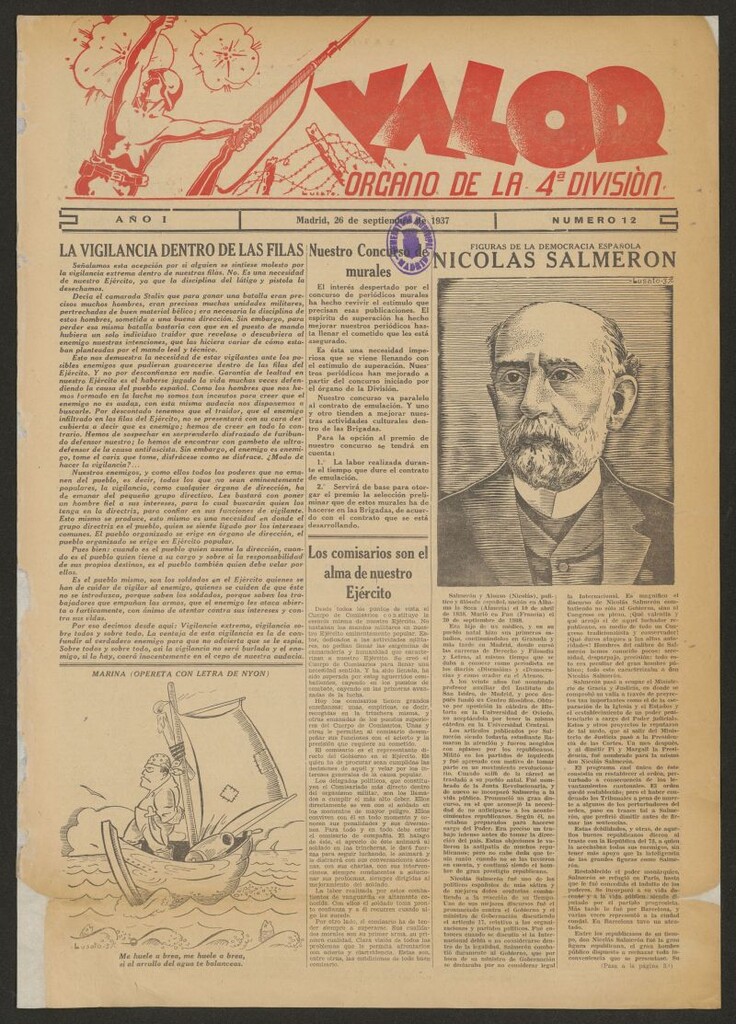 Miniatura de Valor : órgano de la 4ª División del 26 de septiembre de 1937