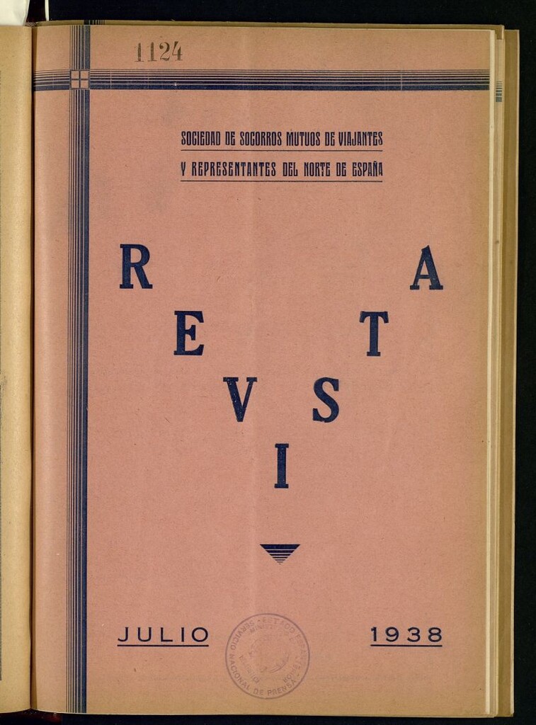 Miniatura de S.V.R.N.E. :revista de la Sociedad de Socorros Mutuos de Viajantes y Representantes del Norte de España de julio de 1938
