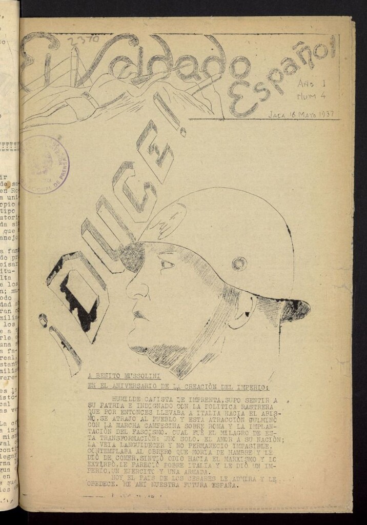 Miniatura de Soldado español del 16 de mayo de 1937