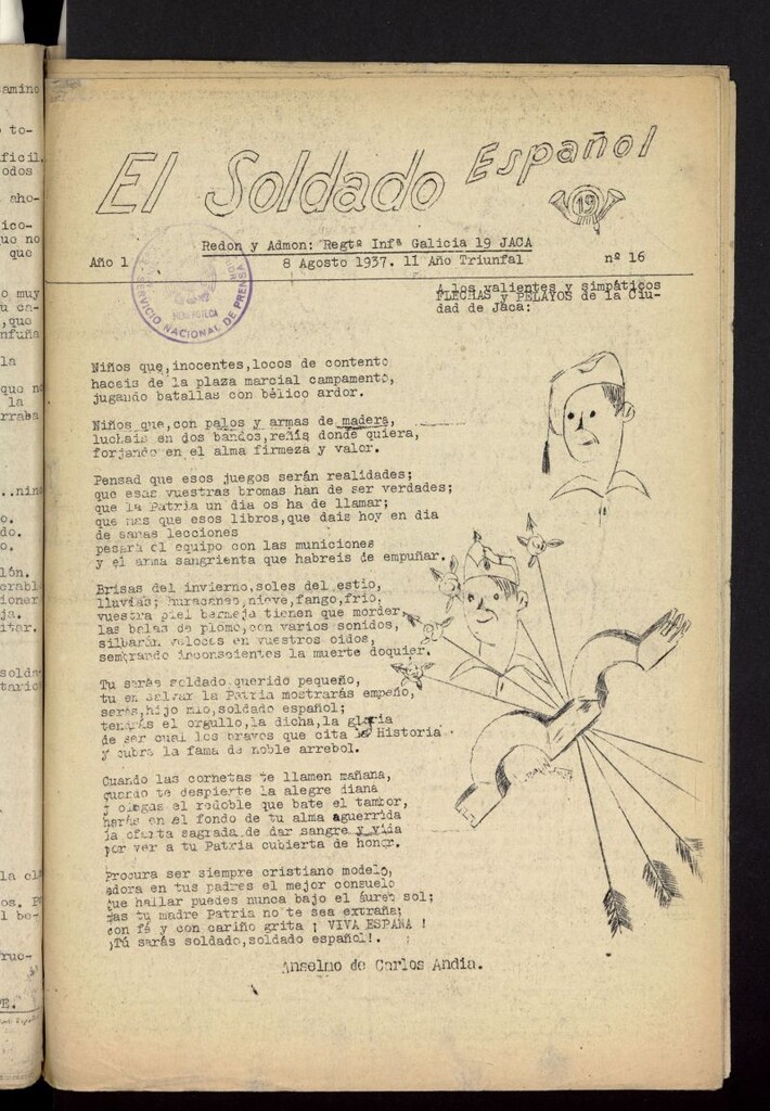 Miniatura de Soldado español del 8 de agosto de 1937