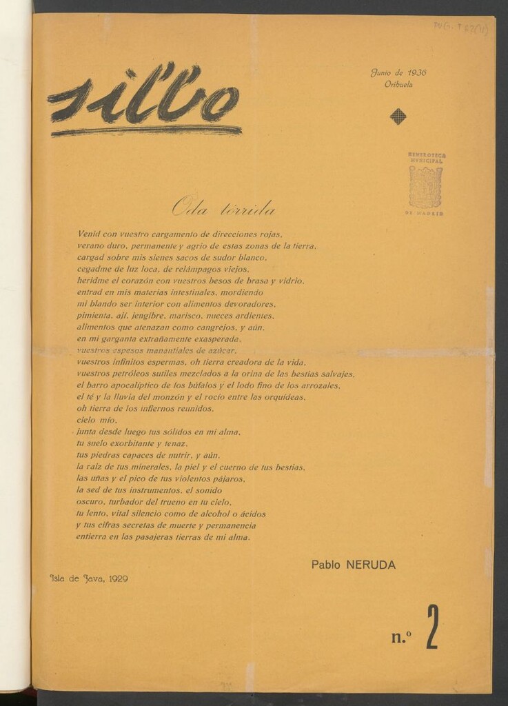 Miniatura de Silbo : Revista de Poesía de junio de 1936