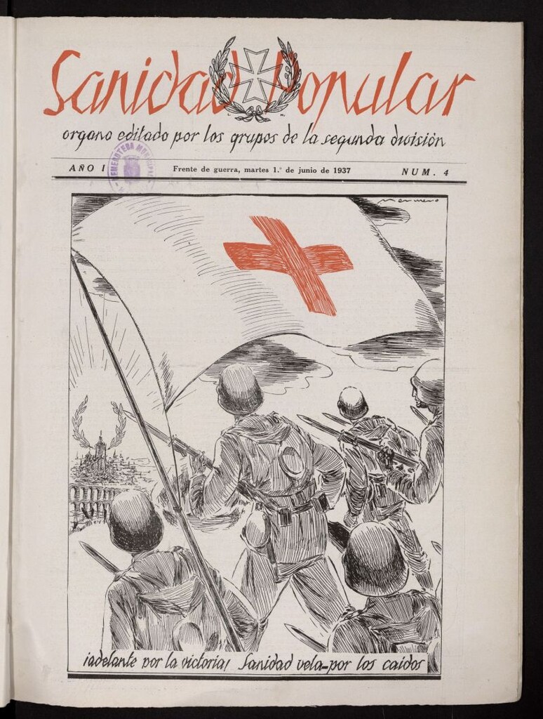 Miniatura de Sanidad popular : órgano editado por los grupos de la Segunda División del 1 de junio de 1937