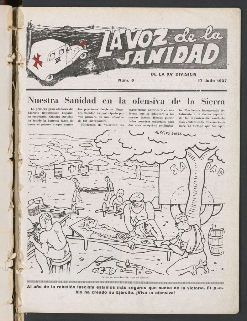 Miniatura de La Voz de la Sanidad de la XV División del 17 de julio de 1937
