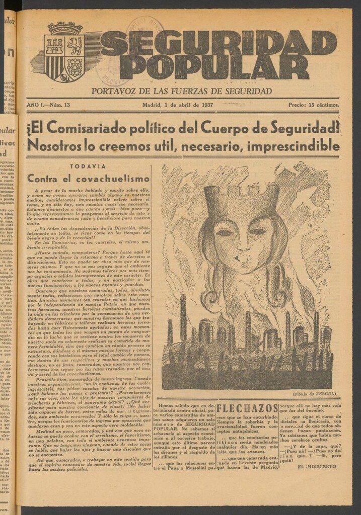 Miniatura de Seguridad popular : portavoz de las Fuerzas de Seguridad del 1 de abril de 1937