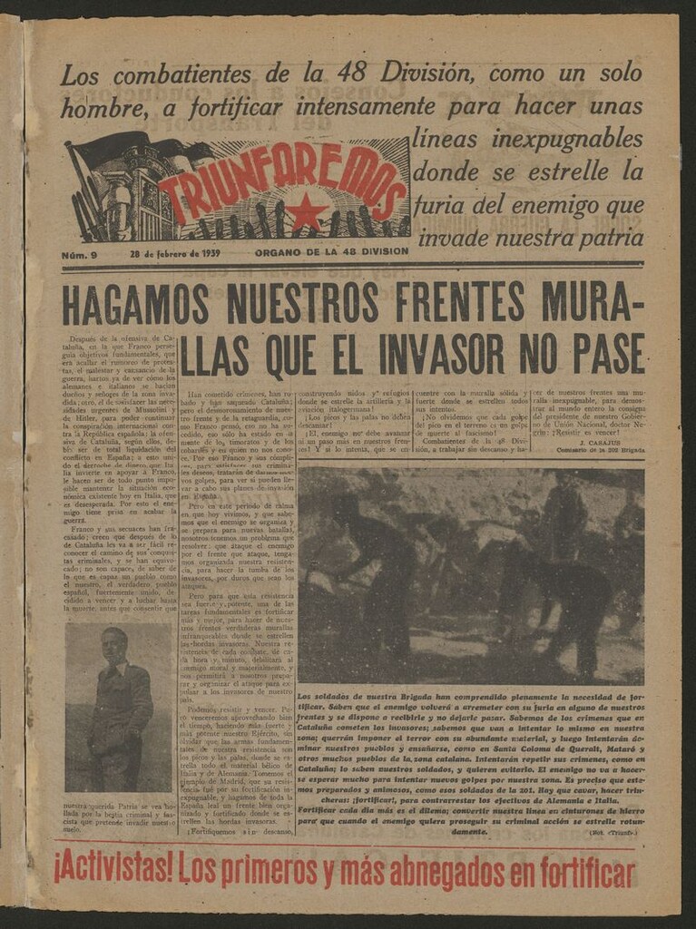 Miniatura de Triunfaremos : portavoz de la 48 división del 28 de febrero de 1939