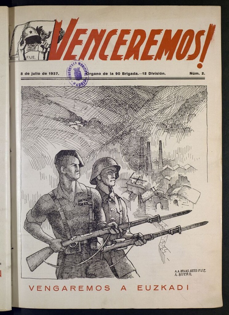 Miniatura de ¡Venceremos! : órgano de la 90 Brigada, 12 División del 8 de julio de 1937