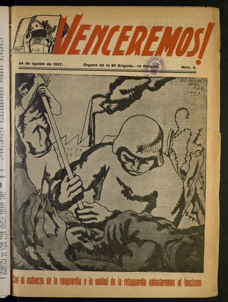 Miniatura de ¡Venceremos! : órgano de la 90 Brigada, 12 División del 24 de agosto de 1937