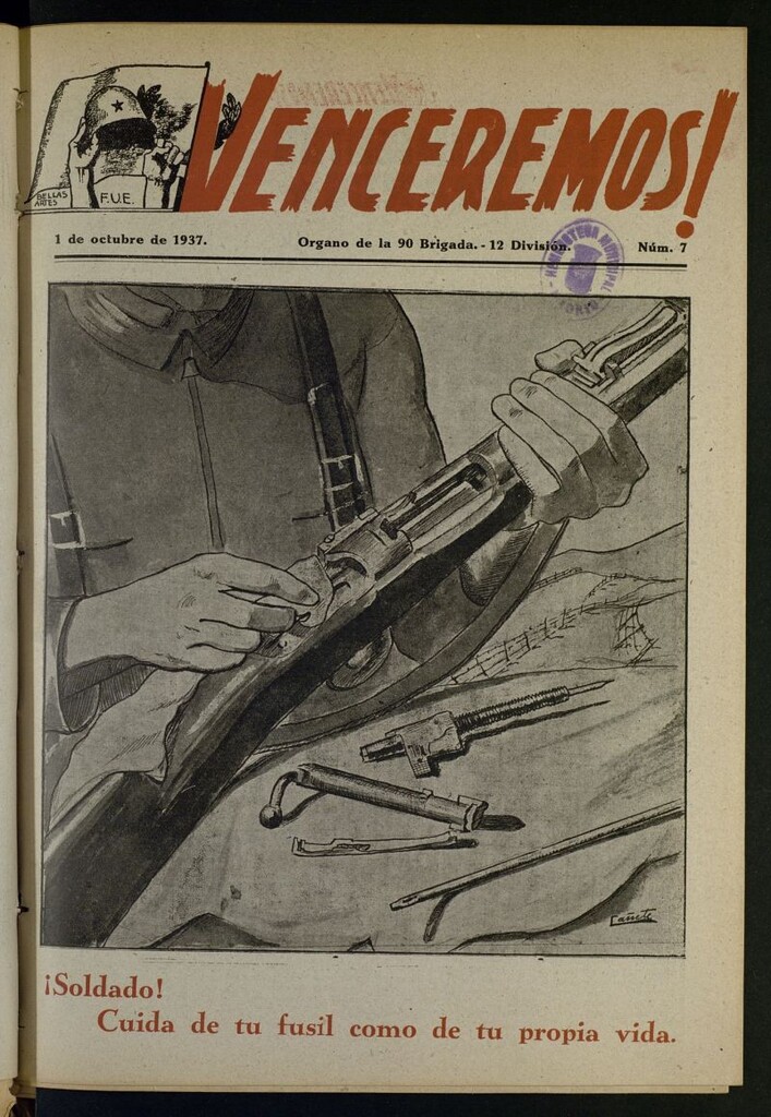 Miniatura de ¡Venceremos! : órgano de la 90 Brigada, 12 División del 1 de octubre de 1937