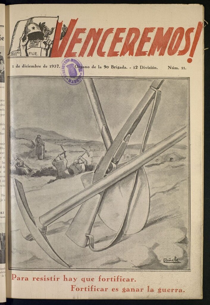 Miniatura de ¡Venceremos! : órgano de la 90 Brigada, 12 División del 1 de diciembre de  1937