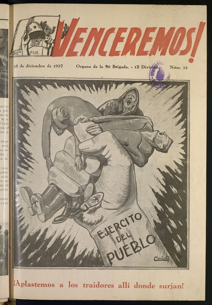 Miniatura de ¡Venceremos! : órgano de la 90 Brigada, 12 División del 15 de diciembre de 1937